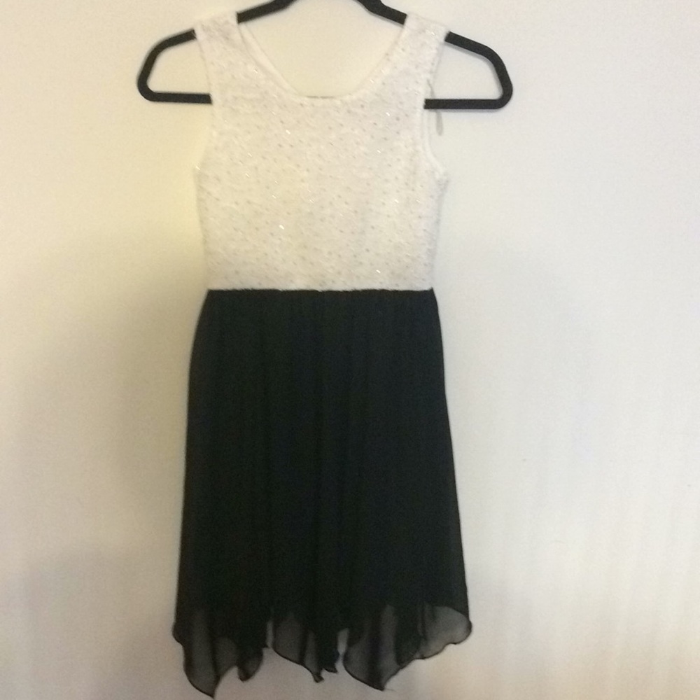 Speechless glitter lace to chiffon dress
